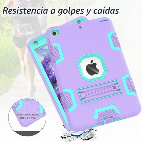Vista 5 de CCMAO Funda para iPad mini 5 2019, iPad mini 4 2015, funda protectora híbrida resistente a prueba de golpes para iPad mini 5ª/4ª generación 7.9