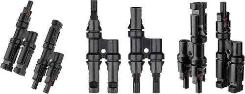 Vista 6 de HQST Conector de rama solar Y en par MMF+FFM para conexión paralela entre paneles solares (5 pares)