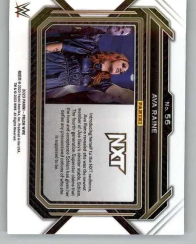 Vista 2 de 2023 Panini Prizm WWE #56 Ava Raine NXT Wrestling Trading Card