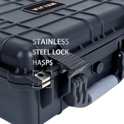 Vista 2 de MEIJIA Funda rígida protectora impermeable portátil, funda para cámara con espuma de ajuste personalizable insertada, apta para uso con drones