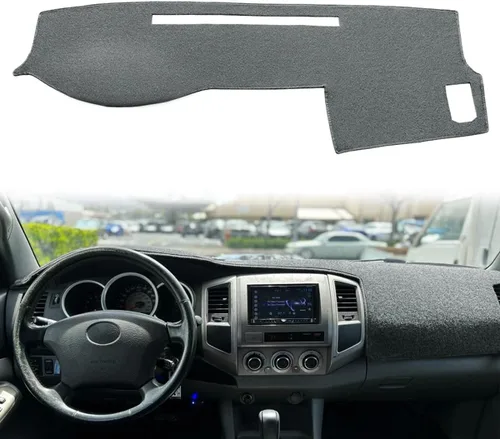 Vista 5 de Funda para salpicadero a medida, tapete protector de tablero para Toyota Tacoma 2005-2015 (Negro) F97