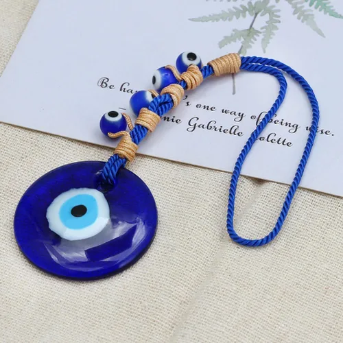 Vista 8 de 2 piezas de decoración de mal de ojo azul colgante turco de cuentas de Nazar colgante decorativo de ojo turco de la suerte llavero Feng Shui