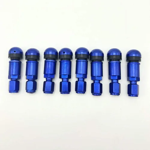 Vista 4 de 8 piezas de válvula de neumático sin cámara para automóvil, atornillado, aleación de aluminio, a prueba de explosiones, neumático, TPMS, vástago