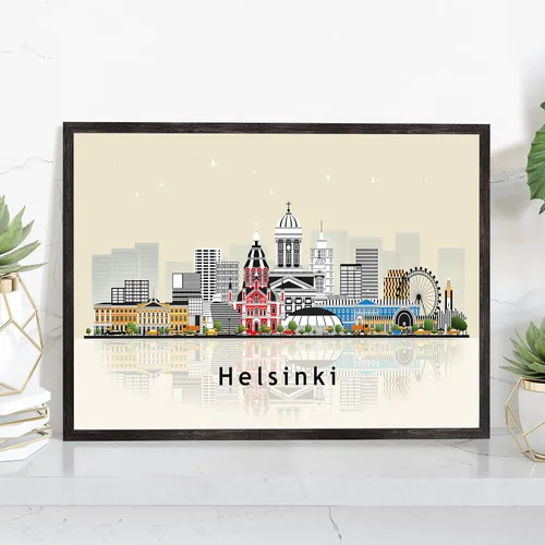 Vista 22 de Pera Print ADANA - Póster de Adana Turquía, ilustración de horizonte urbano de ciudad, póster moderno de pavo, impresión de paisaje urbano y punto