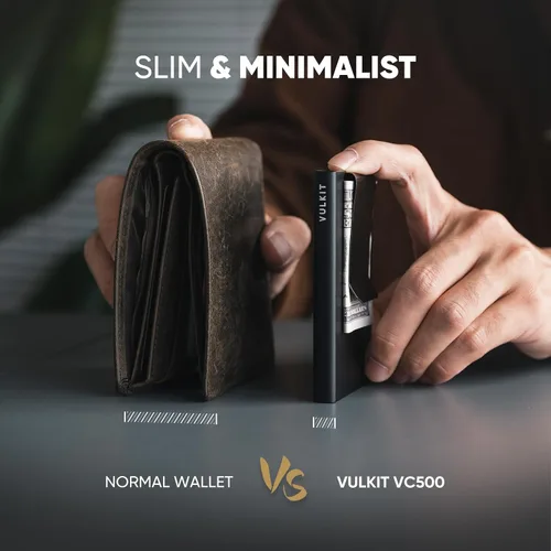 Vista 56 de VULKIT Cartera delgada minimalista para tarjetas VC500 VC500C, Rosado, Minimalista