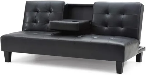 Vista 6 de Glory Furniture Sofá cama de piel sintética Richie en color negro