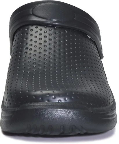 Vista 4 de Zuecos forrados para hombre y mujer pantuflas impermeables de invierno zapatos de jardín antideslizantes para el hogar para interiores y exteriores