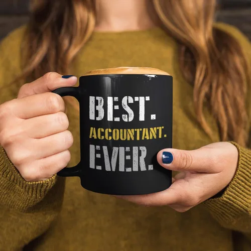 Vista 4 de Best Accountant Ever - Taza de regalo divertida y única, regalo para compañeros de trabajo, regalo para miembros de la familia, regalos
