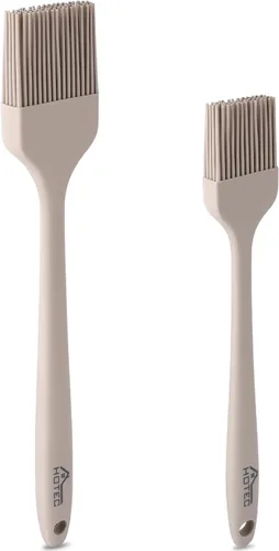 Vista 10 de HOTEC Cepillos para glasear resistentes al calor de 600 ℉, cepillo de repostería de silicona sin BPA, para untar aceite, mantequilla, salsa, adobos