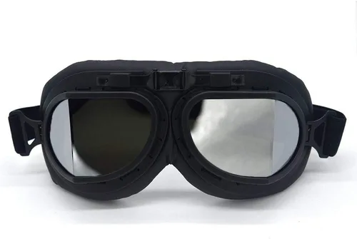 Vista 17 de Gafas Vintage para Motocicleta Antivaho y Antiimpacto Protección UV Gafas de Aviador Piloto, Adulto Carreras Voladores Equitación Arena y Polvo