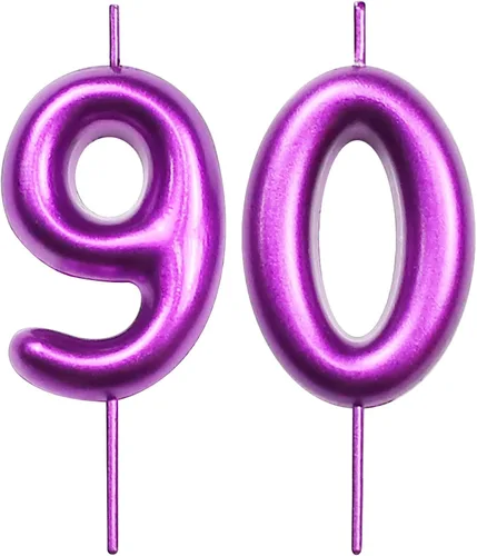 Vista 301 de DERVENTA Vela con números de 2.36 pulgadas, decoración perfecta para cumpleaños, brunch, postre, pastel, 1 pieza (número 0 rosa)