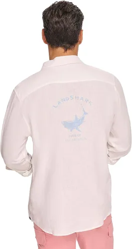 Vista 4 de Margaritaville Men's Island Reserve Tropical Vibes Fins Up Long Sleeve Shirt