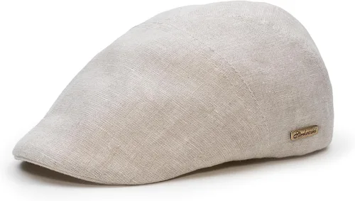 Vista 2 de Sterkowski Ivy Five - Gorra plana de lino 100% natural para hombres y mujeres, súper ligera, 5 paneles sin forro Beige