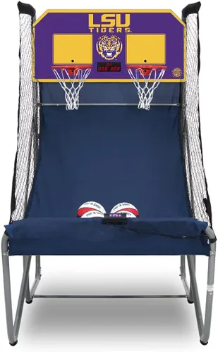 Vista 24 de Pop-A-Shot - Home Dual Shot with NCAA Graphics l Sensor Scoring l 16 Game Modes l 7 Balls l Foldable Storage l for All NCAA Fans