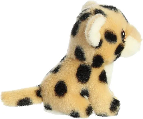 Vista 3 de Aurora Animal de peluche Eco Nation Mini guepardo hecho de forma responsable, ideal para aventuras de juego, perfecto para cumpleaños o simplemente