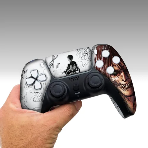 Vista 5 de Attackk On Titan Custom PS-5 Controller Wireless compatible with Play-Station 5 Console by BCB Controllers Proudly Customized in USA with Permanent