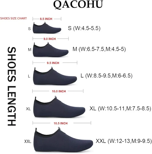 Vista 6 de QACOHU Zapatos de agua para hombre para mujer zapatos de piel descalza zapatos de agua de secado rápido para buceo surf natación playa yoga