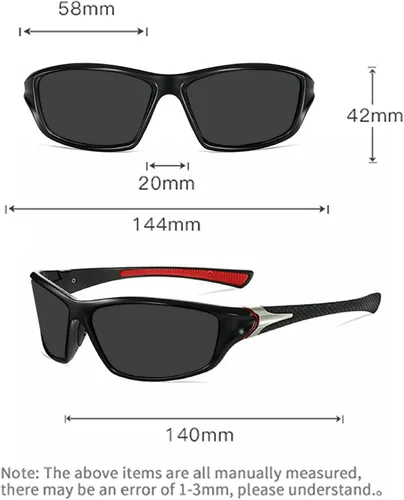 Vista 5 de willochra Gafas de sol polarizadas de lente completa envolventes para hombres y mujeres, ciclismo, conducción, lectores deportivos
