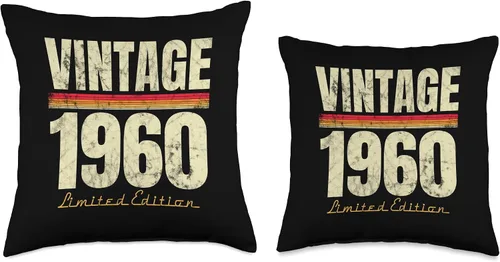Vista 3 de Retro Est 1960 Limited Edition Born in 1960 Gifts 64th Birthday Vintage 64 Year Old Est 1960 LimitedEdition - Almohada de 16 x 16 pulgadas