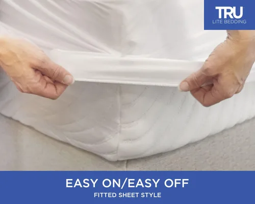 Vista 7 de TRU Lite Bedding Protector de colchón impermeable, funda de cama, funda de colchón suave y transpirable, protección contra manchas y olores