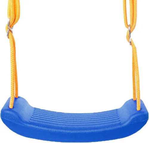 Vista 9 de Asiento de columpio para niños, ligero, juego de columpios para exteriores con cuerdas, cómoda silla columpio para niños, para uso en el patio Azul