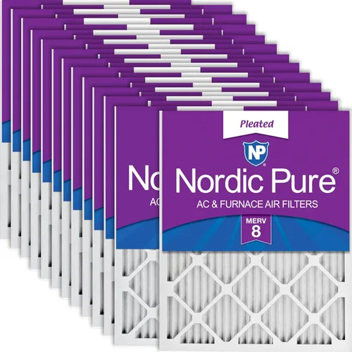 Vista 28 de Nordic Pure 20x20x1 (Tamaño real: 19 1/2 x 19 1/2 x 3/4) Filtros de aire para caldera/aire acondicionado Poly Green MERV 6 – Reduce el polvo