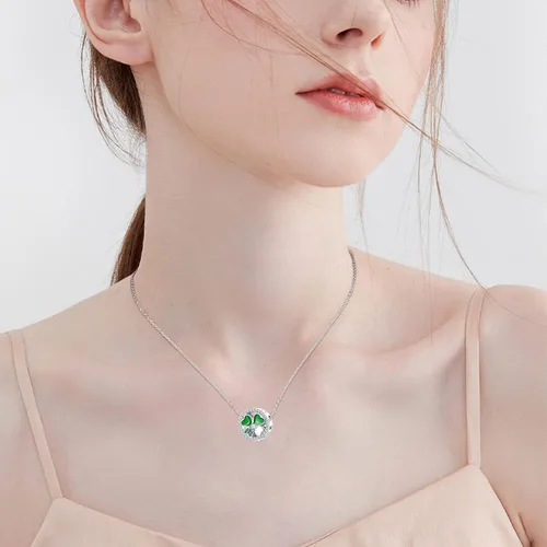 Vista 6 de Abalorio de trébol de cuatro hojas de la suerte para pulsera Pandora Charm