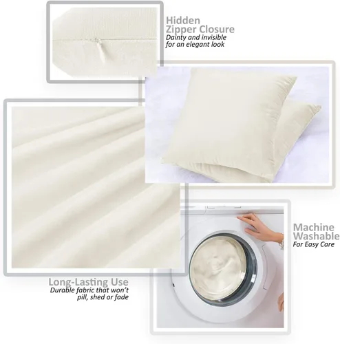 Vista 3 de Nestl Bedding - Fundas para cojines Blanco roto