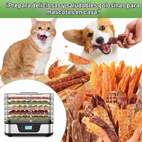 Vista 7 de Electactic Deshidratador de alimentos de 5 bandejas con temporizador de 72