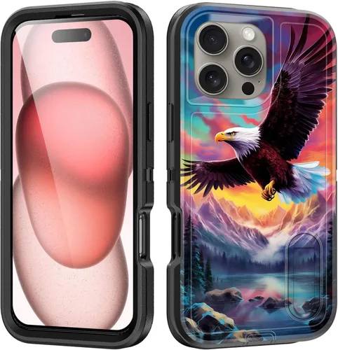 Vista 134 de Funda para iPhone Air con soporte integrado, a prueba de golpes, polvo y caídas, 3 capas, grado militar, funda protectora para iPhone Air de 6.5