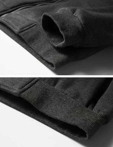Vista 6 de Gihuo Chaqueta cálida con capucha y forro sherpa de invierno para hombre