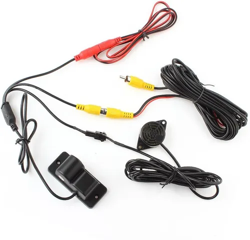 Vista 4 de Impermeable 2 en 1 HD 170 grados ángulo de visión amplio coche reversa cámara de visión trasera con sensor de estacionamiento radar incorporado
