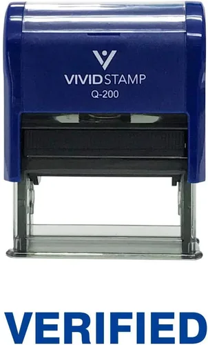 Vista 11 de Sello de goma autoentintado verificado (tinta negra) - Mediano Negro