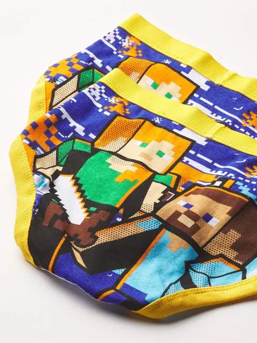 Vista 7 de Minecraft Boys' Ultimate Gamer 8-Pack 100% Combed Cotton Briefs in Sizes 4, 6 and 8
