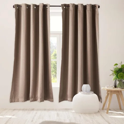 Vista 10 de LUXE WEAVERS Eco Collection - Par de paneles de ventana, color crema, 100% opacas, 63 pulgadas de largo Curtains for Bedrooms, Machine Washable