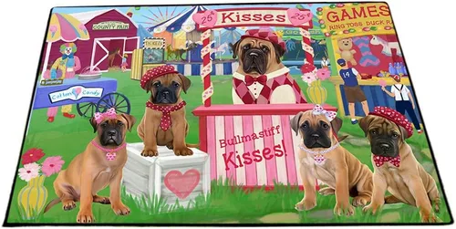 Vista 27 de Doggie of the Day Bullmastiff Dogs Floor Mat - 4th of July Independence Day - Best Dog Doormat - Protector Decor - Unique Portrait Art - Premium