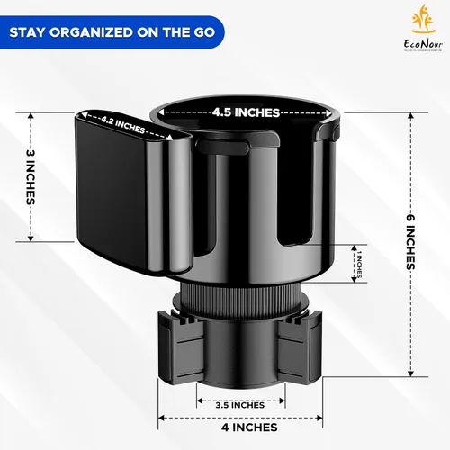 Vista 6 de Expansor de portavasos para automóvil Econour Se adapta a Hydro Flasks, Yeti, Nalgene y botella de agua grande (32-40 onzas) Soporte