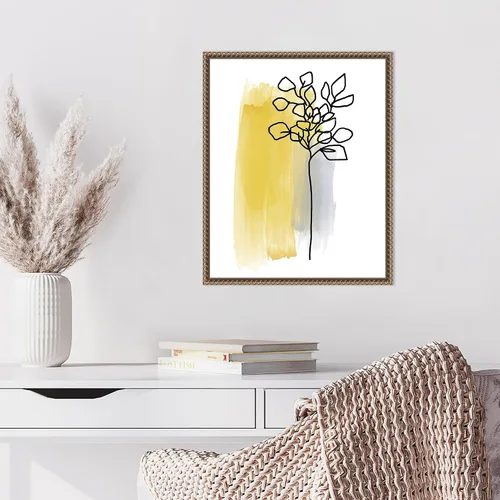 Vista 5 de Amanti Art Framed Canvas Wall Art 20x16 Botanique en Gris 3 by Bronwyn Baker, Framed Wall Art Canvas, Abstract Artwork, Traditional Decor, Small