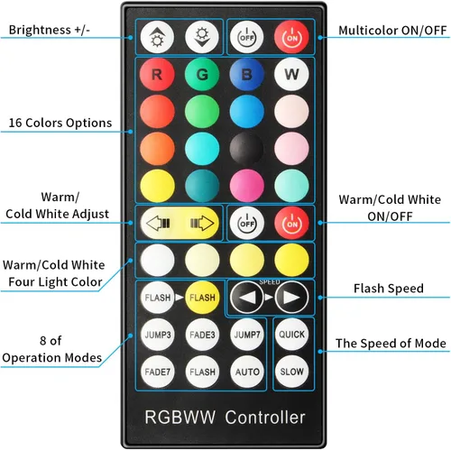 Vista 6 de Barra de Luces LED para Escenario - Paquete de 2, 96W RGBCW Cambio de Color - Luces de Escenario Impermeables IP66 Regulables - Control por APP