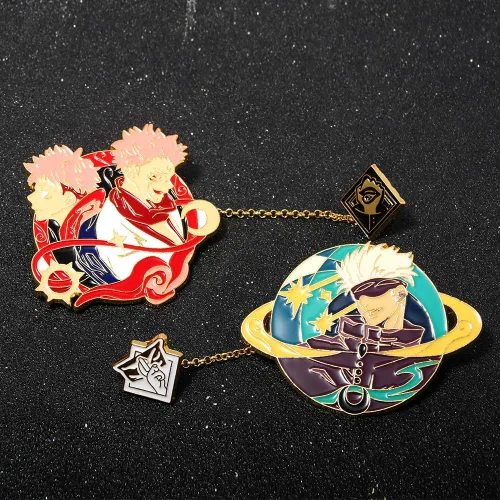 Vista 4 de JJK Megumi & Gojo Enamel Pin - Anime Figure Pins - Christmas Gifts for Kids Girls Teens Women Men and Anime Lovers