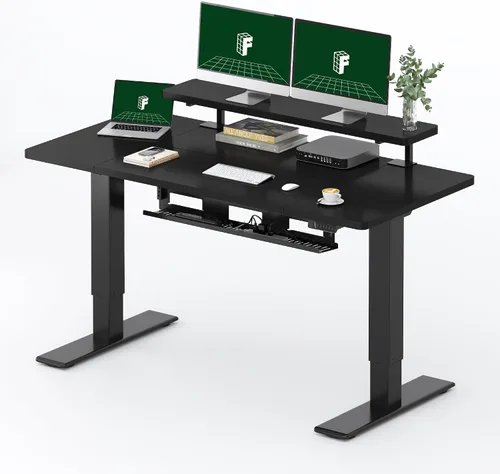 Vista 11 de FLEXISPOT Escritorio Eléctrico de Pie de Una Pieza, 40 x 24 Pulgadas Escritorio Ajustable con Superficie Sin Costuras, Controlador de Memoria