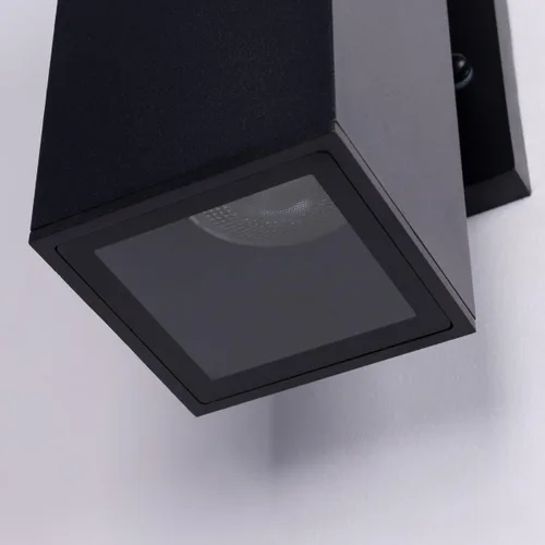 Vista 7 de mirrea Moderna luz de porche para exteriores, luz de patio en 2 luces, sensor de fotocélula del atardecer al amanecer con tubo rectangular