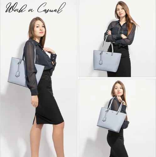 Vista 6 de LOVEVOOK Bolso de mano para mujer, bolso de hombro con asa superior, con bolsillo externo