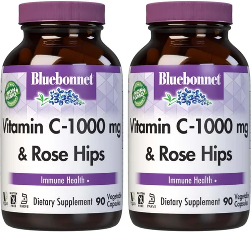 Vista 10 de Bluebonnet Nutrition Vitamina C-1000 mg Plus Rose HIPS cápsulas vegetales para salud inmunológica, para protección antioxidante, sin soja, sin