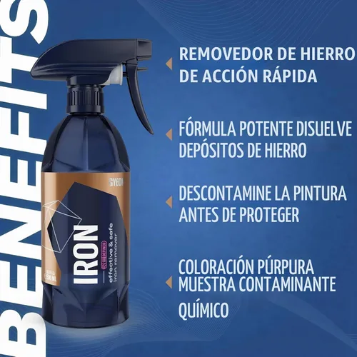 Vista 2 de Gyeon Limpiador de pintura redefinido con hierro y fórmula de cambio de color para eliminar caídas pH neutral iron remover turns purple on contact
