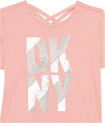 Vista 3 de DKNY Camiseta clásica de manga corta para niñas