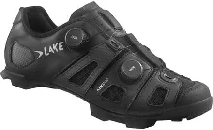 Vista 3 de Lake MX242 Endurance - Tenis de ciclismo anchos para hombre, negroplateado, 47.0