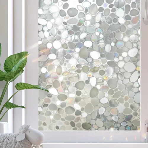 Vista 11 de Película opaca para ventana, 100% con bloqueo de luz solar, cubierta de privacidad extraíble para ventana, tinte para ventanas de vidrieras