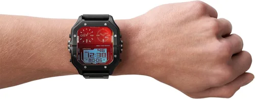 Vista 4 de Diesel Clasher - Reloj analógico digital de acero inoxidable para hombre