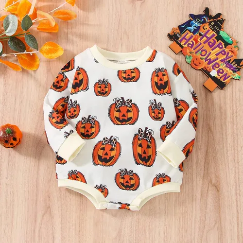 Vista 7 de Thorn Tree Sudadera de manga larga de Halloween para bebé, niño, niña, suéter de gran tamaño, cuello redondo, ropa de otoño e invierno
